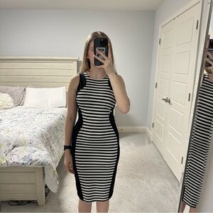 Rolla Coster Black and White Striped Dress Size M